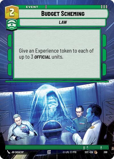 Budget Scheming (Hyperspace) (Secrets of Power)(SEC-0388/1167)(C)