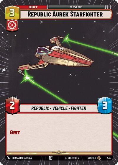 Republic Aurek Starfighter (Hyperspace) (Secrets of Power)(SEC-0430/1167)(C)