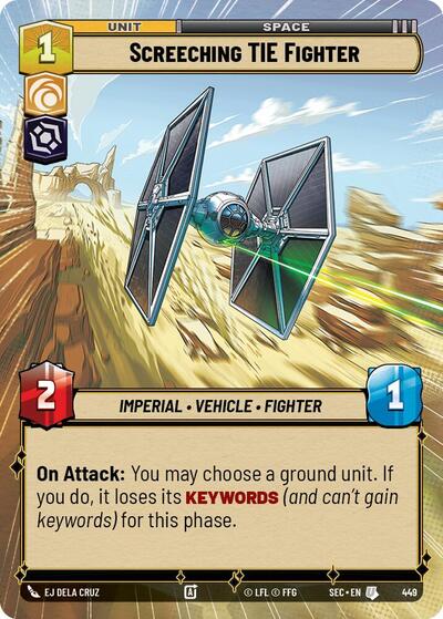 Screeching TIE Fighter (Hyperspace) (Secrets of Power)(SEC-0449/1167)(U)