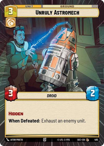 Unruly Astromech (Hyperspace) (Secrets of Power)(SEC-0485/1167)(C)