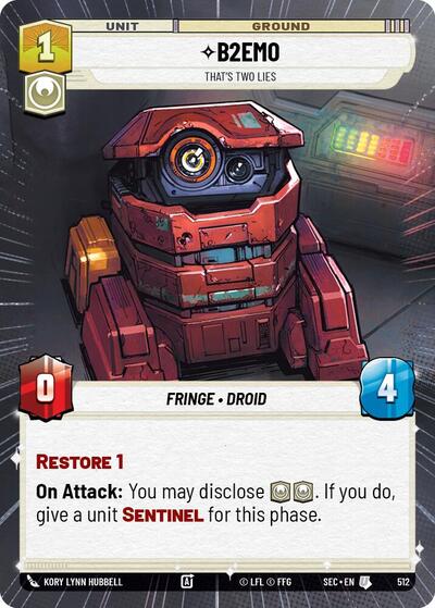B2EMO, That's Two Lies (Hyperspace) (Secrets of Power)(SEC-0512/1167)(U)