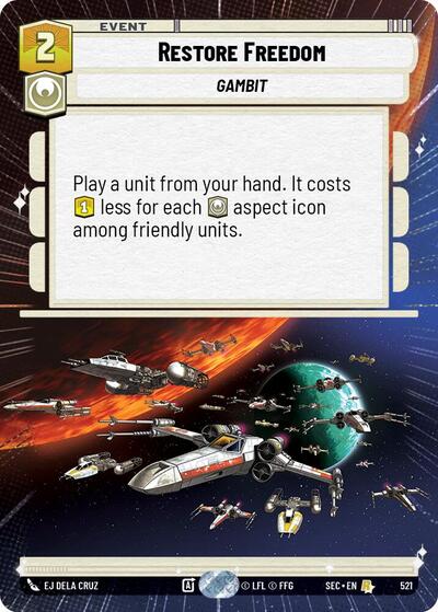 Restore Freedom (Hyperspace) (Secrets of Power)(SEC-0521/1167)(R)
