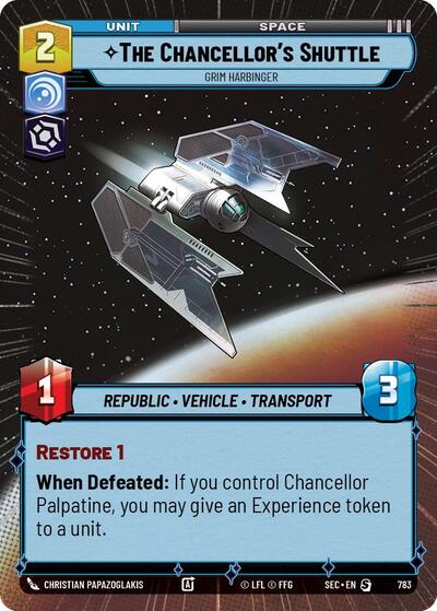 The Chancellor's Shuttle, Grim Harbinger (Hyperspace Foil) - Foil (Secrets of Power)(SEC-0783/1167)(S)