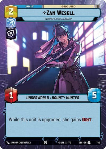 Zam Wesell, Inconspicuous Assassin (Hyperspace Foil) - Foil (Secrets of Power)(SEC-0785/1167)(U)