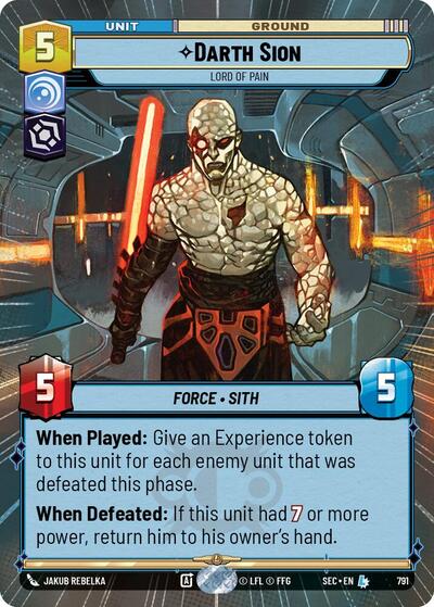 Darth Sion, Lord of Pain (Hyperspace Foil) - Foil (Secrets of Power)(SEC-0791/1167)(L)