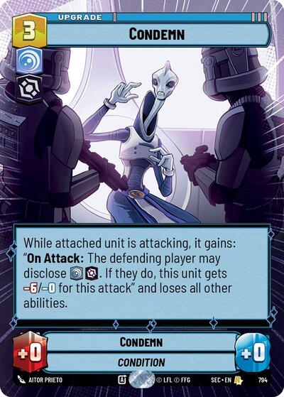 Condemn (Hyperspace Foil) - Foil (Secrets of Power)(SEC-0794/1167)(R)