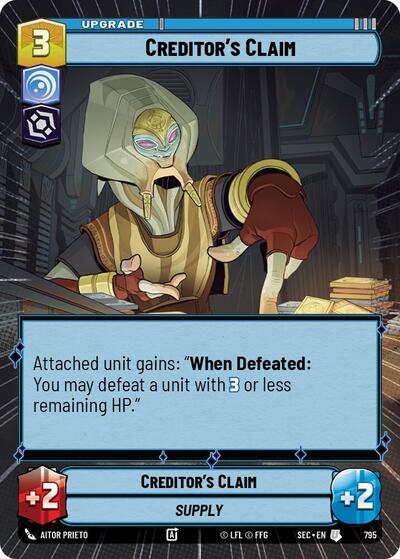 Creditor's Claim (Hyperspace Foil) - Foil (Secrets of Power)(SEC-0795/1167)(U)