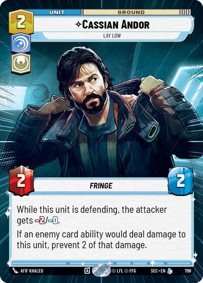 Cassian Andor, Lay Low (Hyperspace Foil) - Foil (Secrets of Power)(SEC-0798/1167)(L)