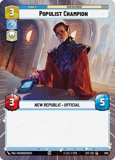 Populist Champion (Hyperspace Foil) - Foil (Secrets of Power)(SEC-0800/1167)(C)