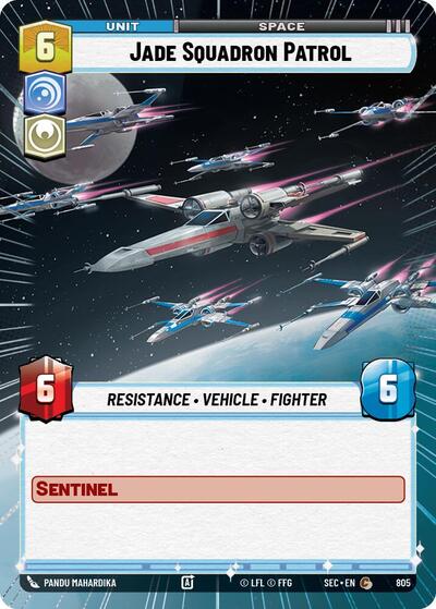 Jade Squadron Patrol (Hyperspace Foil) - Foil (Secrets of Power)(SEC-0805/1167)(C)