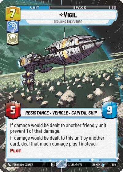 Vigil, Securing the Future (Hyperspace Foil) - Foil (Secrets of Power)(SEC-0806/1167)(L)