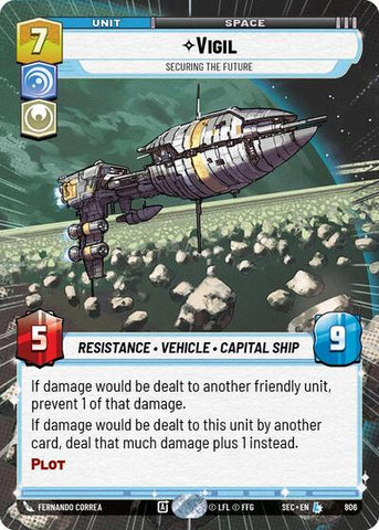 Vigil, Securing the Future (Hyperspace Foil) - Foil (Secrets of Power)(SEC-0806/1167)(L)