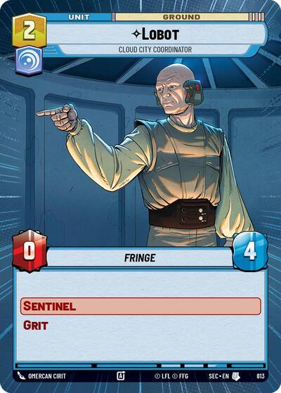 Lobot, Cloud City Coordinator (Hyperspace Foil) - Foil (Secrets of Power)(SEC-0813/1167)(U)