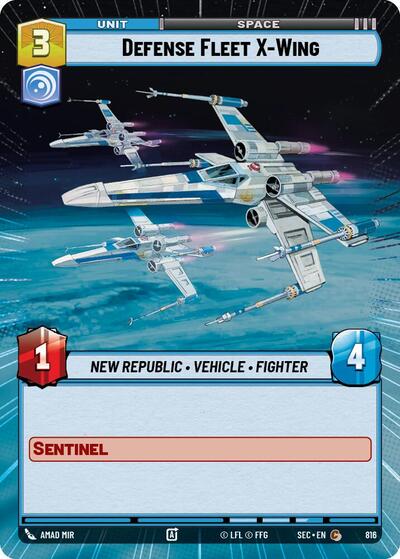 Defense Fleet X-Wing (Hyperspace Foil) - Foil (Secrets of Power)(SEC-0816/1167)(C)