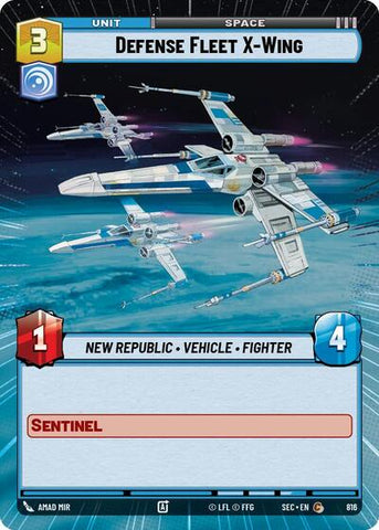 Defense Fleet X-Wing (Hyperspace Foil) - Foil (Secrets of Power)(SEC-0816/1167)(C)