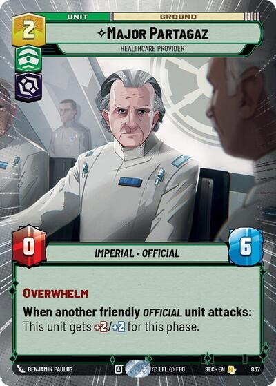 Major Partagaz, Healthcare Provider (Hyperspace Foil) - Foil (Secrets of Power)(SEC-0837/1167)(R)