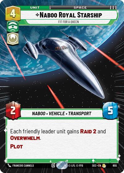 Naboo Royal Starship, Fit For A Queen (Hyperspace Foil) - Foil (Secrets of Power)(SEC-0855/1167)(R)