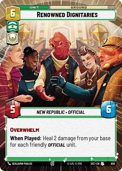 Renowned Dignitaries (Hyperspace Foil) - Foil (Secrets of Power)(SEC-0858/1167)(U)