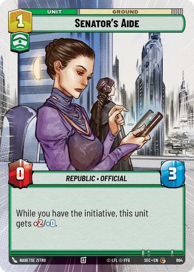 Senator's Aide (Hyperspace Foil) - Foil (Secrets of Power)(SEC-0864/1167)(C)