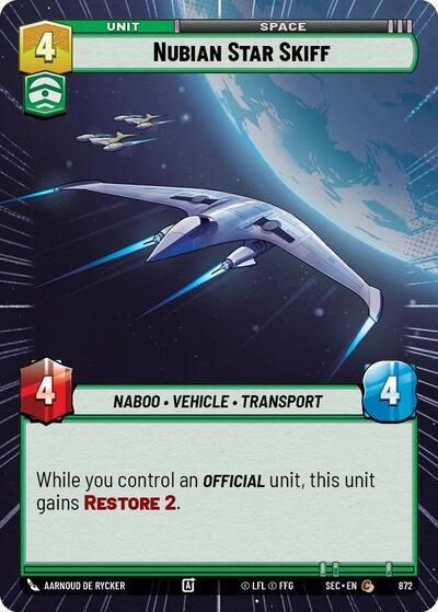 Nubian Star Skiff (Hyperspace Foil) - Foil (Secrets of Power)(SEC-0872/1167)(C)