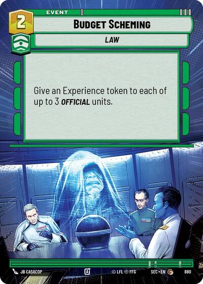 Budget Scheming (Hyperspace Foil) - Foil (Secrets of Power)(SEC-0880/1167)(C)