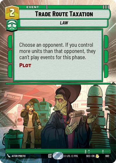 Trade Route Taxation (Hyperspace Foil) - Foil (Secrets of Power)(SEC-0882/1167)(R)