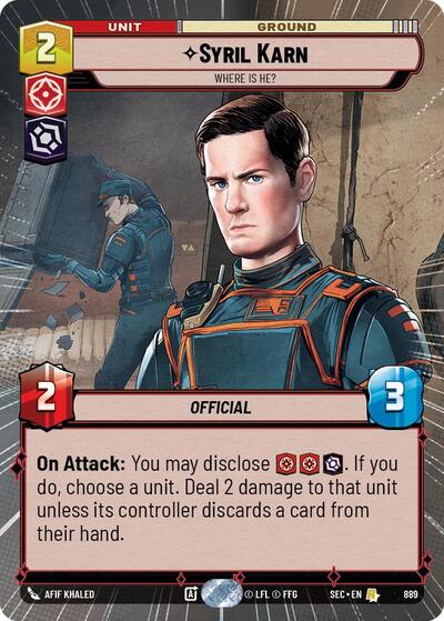 Syril Karn, Where Is He? (Hyperspace Foil) - Foil (Secrets of Power)(SEC-0889/1167)(R)