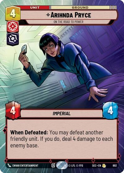 Arihnda Pryce, On the Road to Power (Hyperspace Foil) - Foil (Secrets of Power)(SEC-0892/1167)(R)