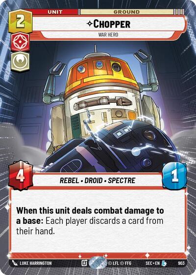 Chopper, War Hero (Hyperspace Foil) - Foil (Secrets of Power)(SEC-0903/1167)(L)