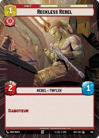 Reckless Rebel (Hyperspace Foil) - Foil (Secrets of Power)(SEC-0916/1167)(C)