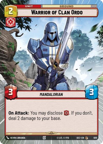 Warrior of Clan Ordo (Hyperspace Foil) - Foil (Secrets of Power)(SEC-0920/1167)(C)