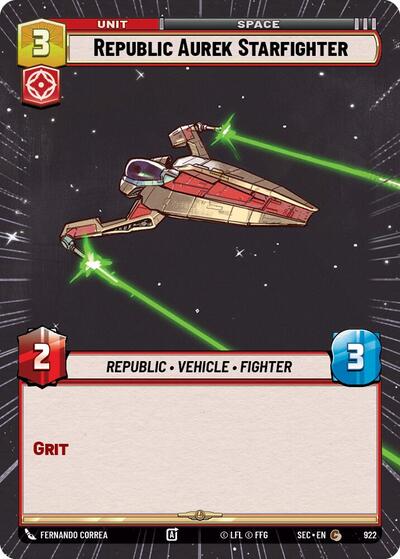 Republic Aurek Starfighter (Hyperspace Foil) - Foil (Secrets of Power)(SEC-0922/1167)(C)