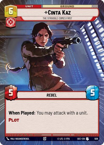 Cinta Kaz, The Struggle Comes First (Hyperspace Foil) - Foil (Secrets of Power)(SEC-0928/1167)(U)