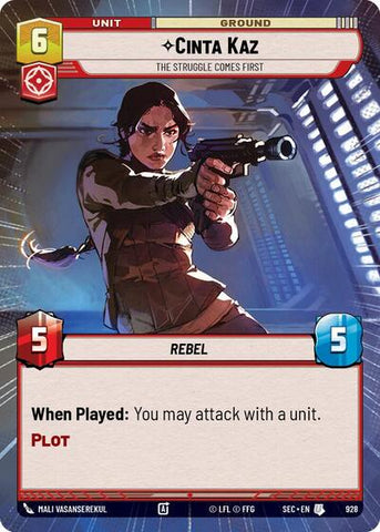 Cinta Kaz, The Struggle Comes First (Hyperspace Foil) - Foil (Secrets of Power)(SEC-0928/1167)(U)