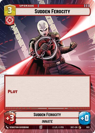 Sudden Ferocity (Hyperspace Foil) - Foil (Secrets of Power)(SEC-0932/1167)(C)