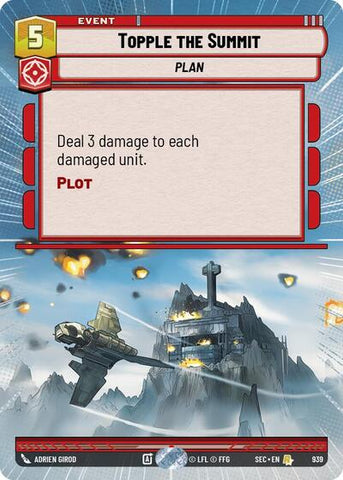 Topple the Summit (Hyperspace Foil) - Foil (Secrets of Power)(SEC-0939/1167)(R)