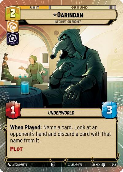 Garindan, Information Broker (Hyperspace Foil) - Foil (Secrets of Power)(SEC-0942/1167)(U)
