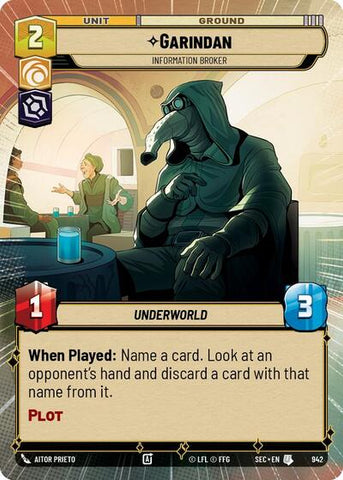 Garindan, Information Broker (Hyperspace Foil) - Foil (Secrets of Power)(SEC-0942/1167)(U)