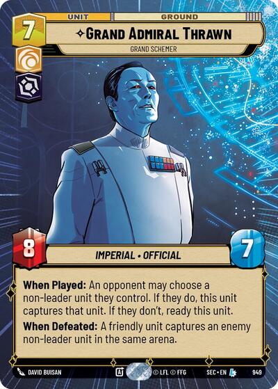 Grand Admiral Thrawn, Grand Schemer (Hyperspace Foil) - Foil (Secrets of Power)(SEC-0949/1167)(L)