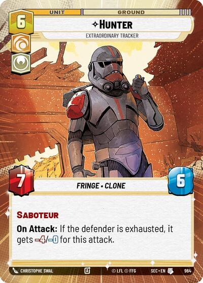 Hunter, Extraordinary Tracker (Hyperspace Foil) - Foil (Secrets of Power)(SEC-0964/1167)(U)