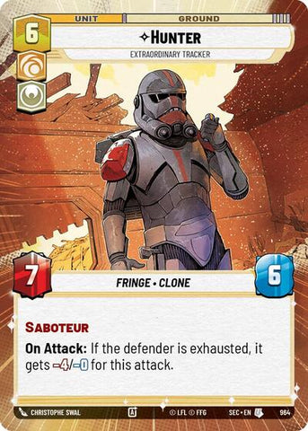 Hunter, Extraordinary Tracker (Hyperspace Foil) - Foil (Secrets of Power)(SEC-0964/1167)(U)