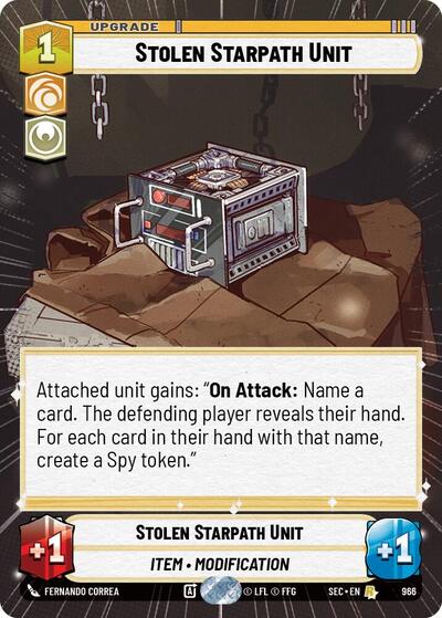Stolen Starpath Unit (Hyperspace Foil) - Foil (Secrets of Power)(SEC-0966/1167)(R)