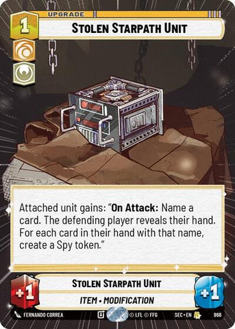 Stolen Starpath Unit (Hyperspace Foil) - Foil (Secrets of Power)(SEC-0966/1167)(R)