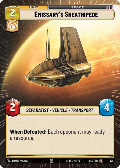 Emissary's Sheathipede (Hyperspace Foil) - Foil (Secrets of Power)(SEC-0971/1167)(C)