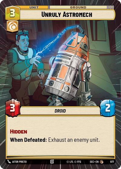 Unruly Astromech (Hyperspace Foil) - Foil (Secrets of Power)(SEC-0977/1167)(C)