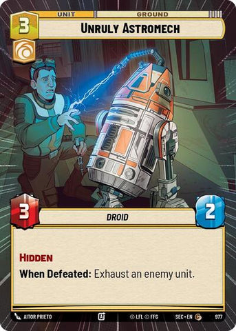 Unruly Astromech (Hyperspace Foil) - Foil (Secrets of Power)(SEC-0977/1167)(C)