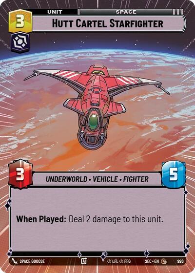 Hutt Cartel Starfighter (Hyperspace Foil) - Foil (Secrets of Power)(SEC-0996/1167)(C)