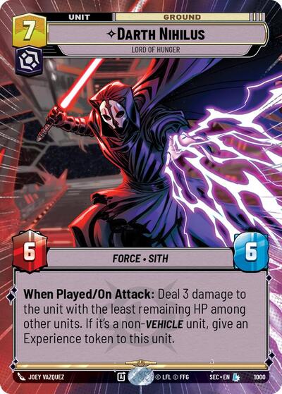 Darth Nihilus, Lord of Hunger (Hyperspace Foil) - Foil (Secrets of Power)(SEC-1000/1167)(L)