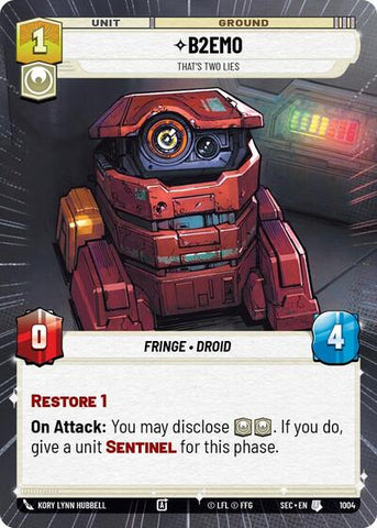 B2EMO, That's Two Lies (Hyperspace Foil) - Foil (Secrets of Power)(SEC-1004/1167)(U)