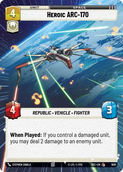 Heroic ARC-170 (Hyperspace Foil) - Foil (Secrets of Power)(SEC-1010/1167)(C)